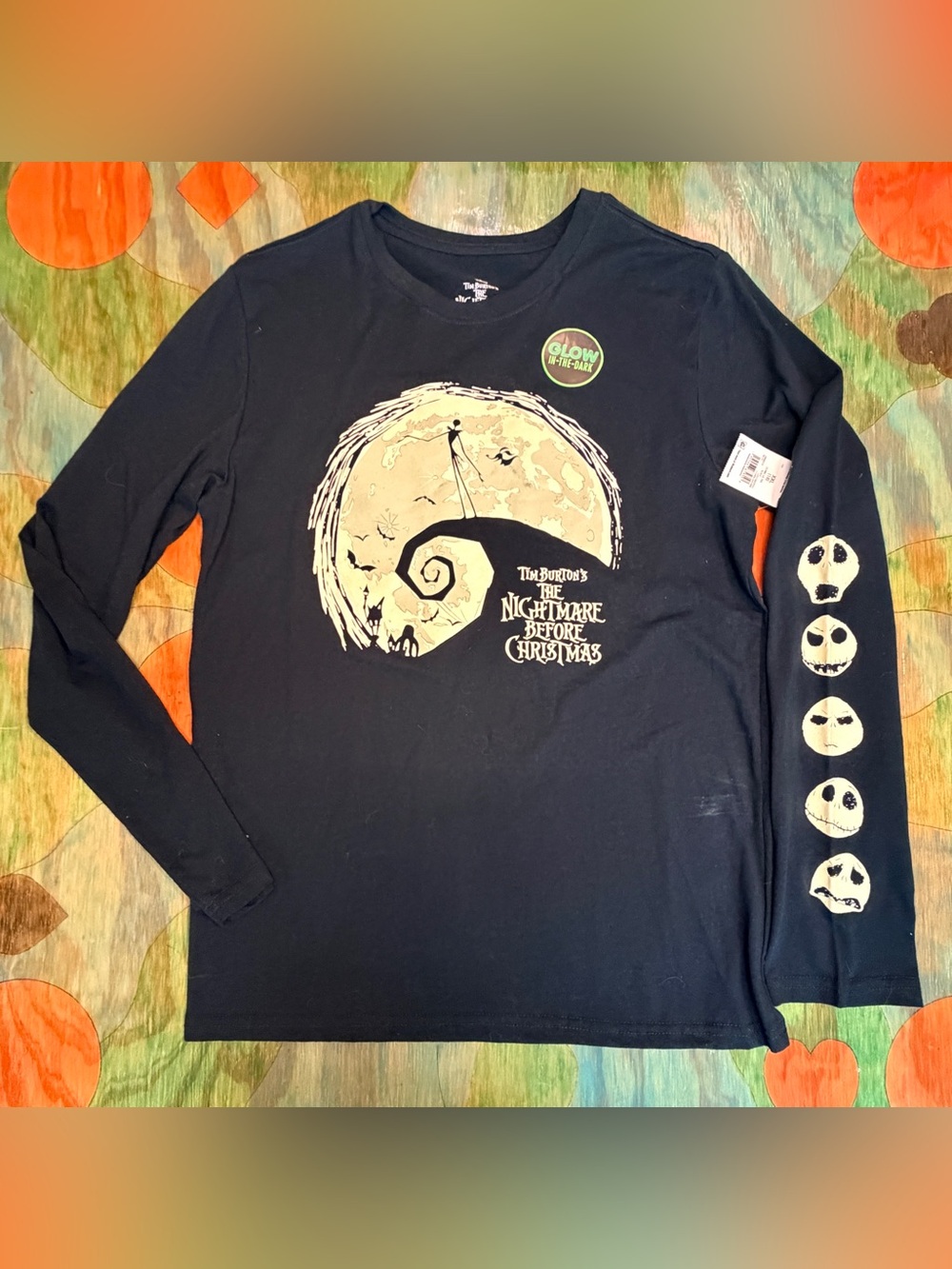 Disney Unisex Youth  Nightmare Before Christmas Shirt XXL 18 Black NEW WITH TAGS